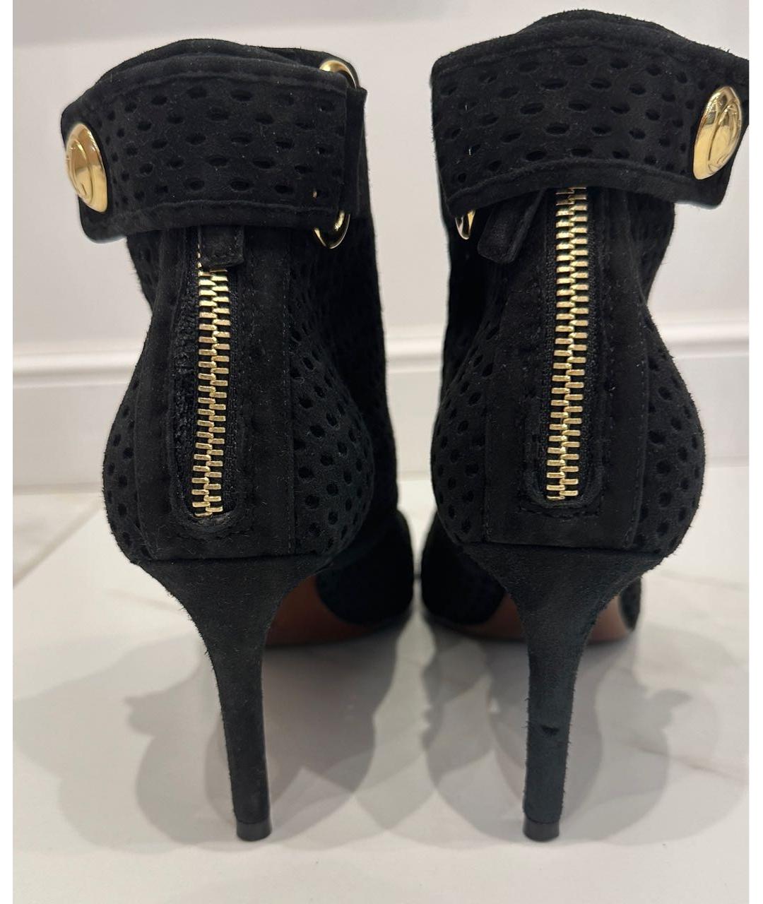 LOUIS VUITTON Черные замшевые ботильоны, фото 4