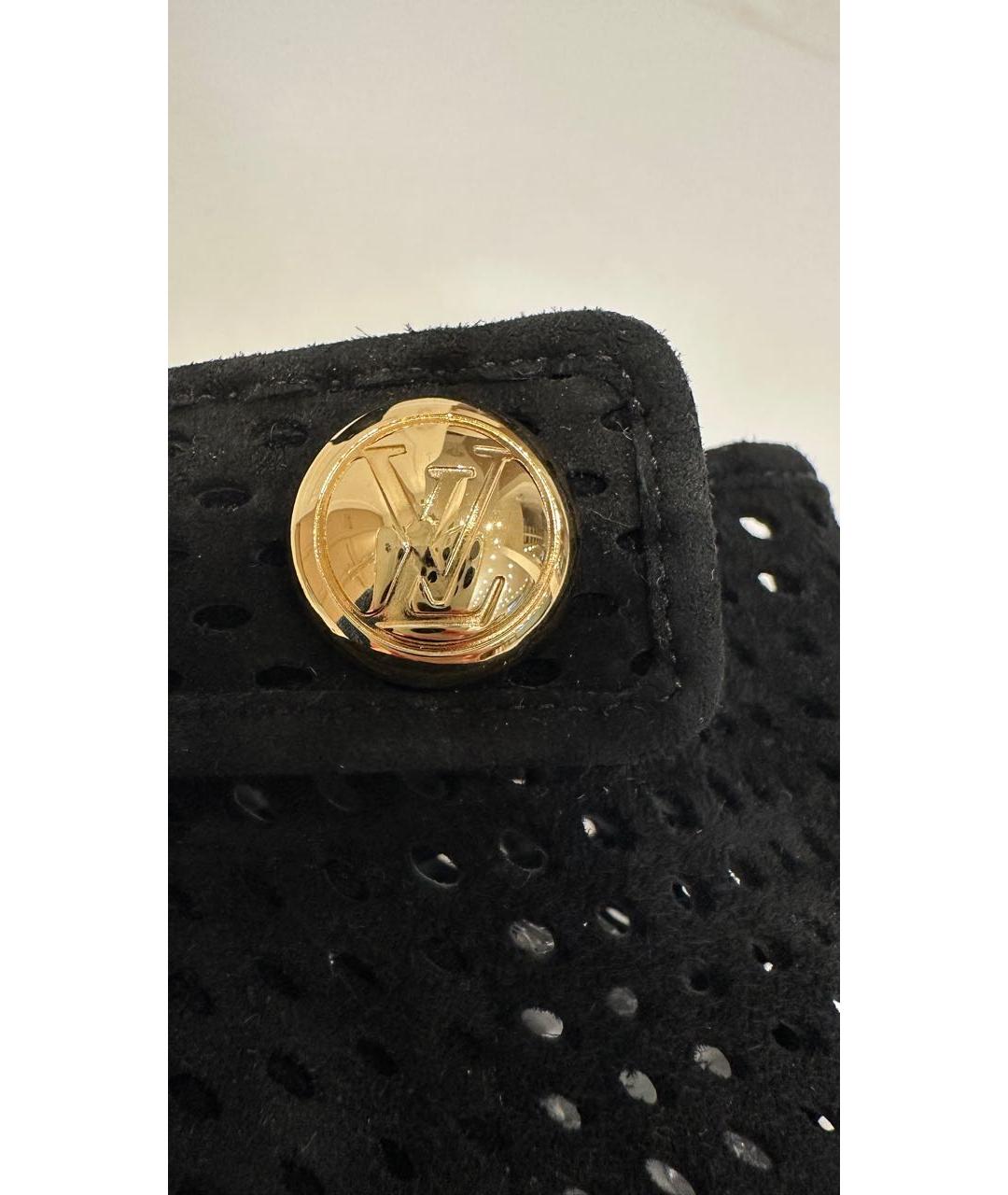 LOUIS VUITTON Черные замшевые ботильоны, фото 6