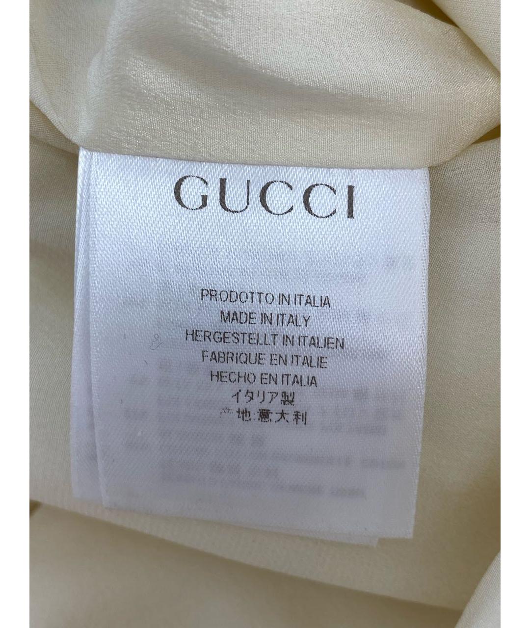 GUCCI Белое хлопковое коктейльное платье, фото 8