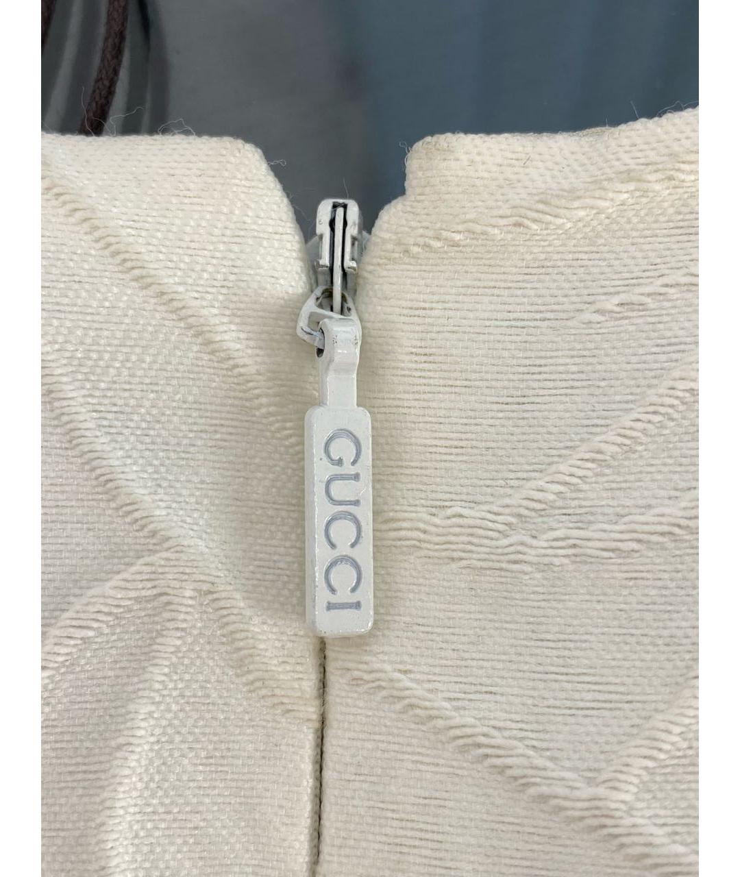 GUCCI Белое хлопковое коктейльное платье, фото 4