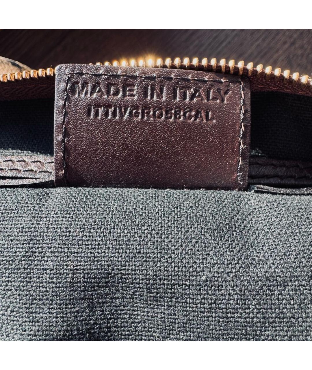 BURBERRY Коричневая кожаная сумка с короткими ручками, фото 6