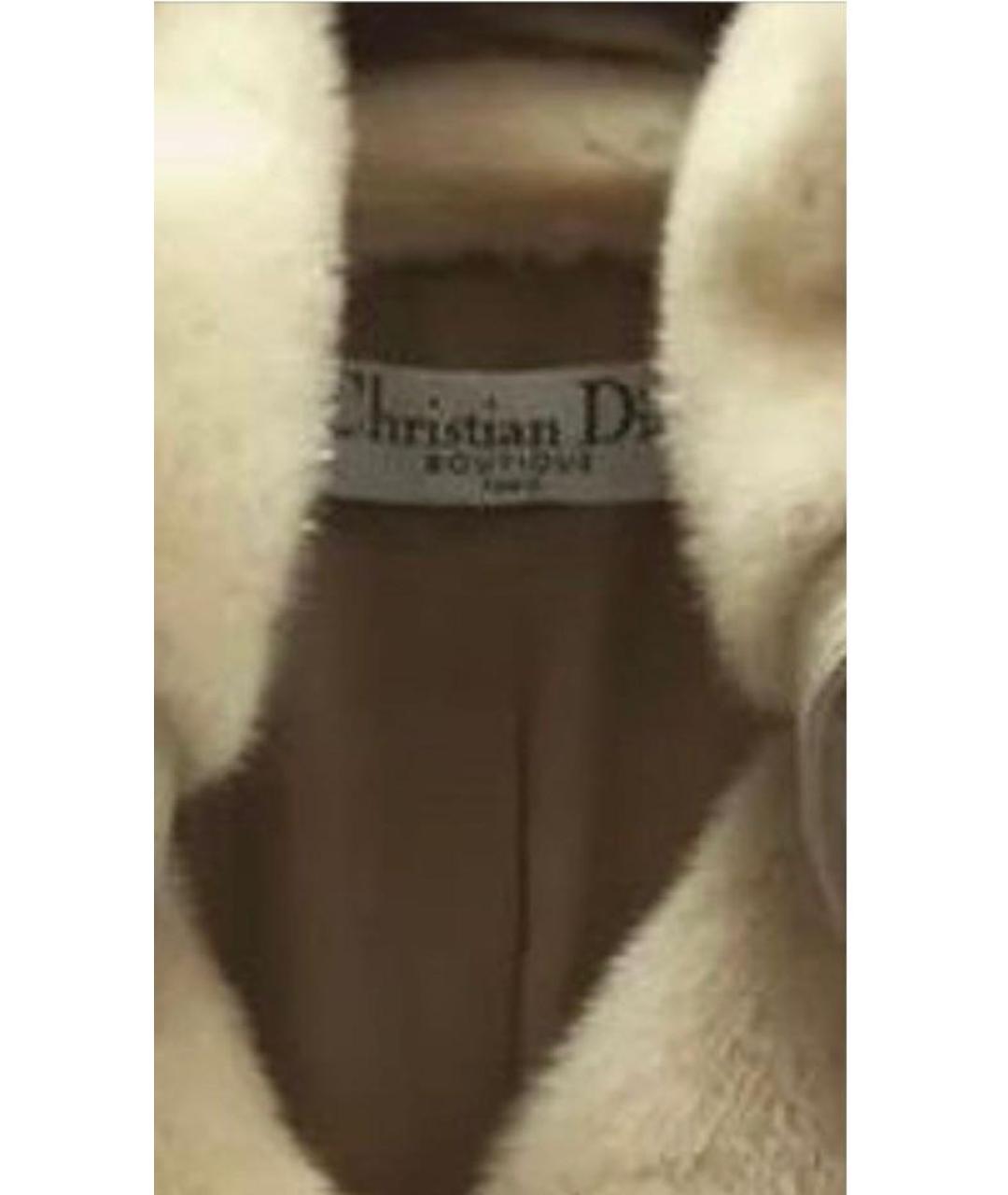 CHRISTIAN DIOR Бежевая кожаная куртка, фото 2