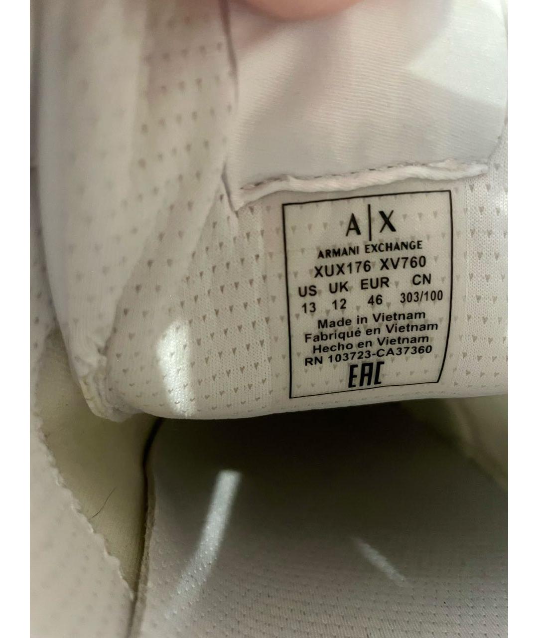 ARMANI EXCHANGE Белые низкие кроссовки / кеды, фото 6