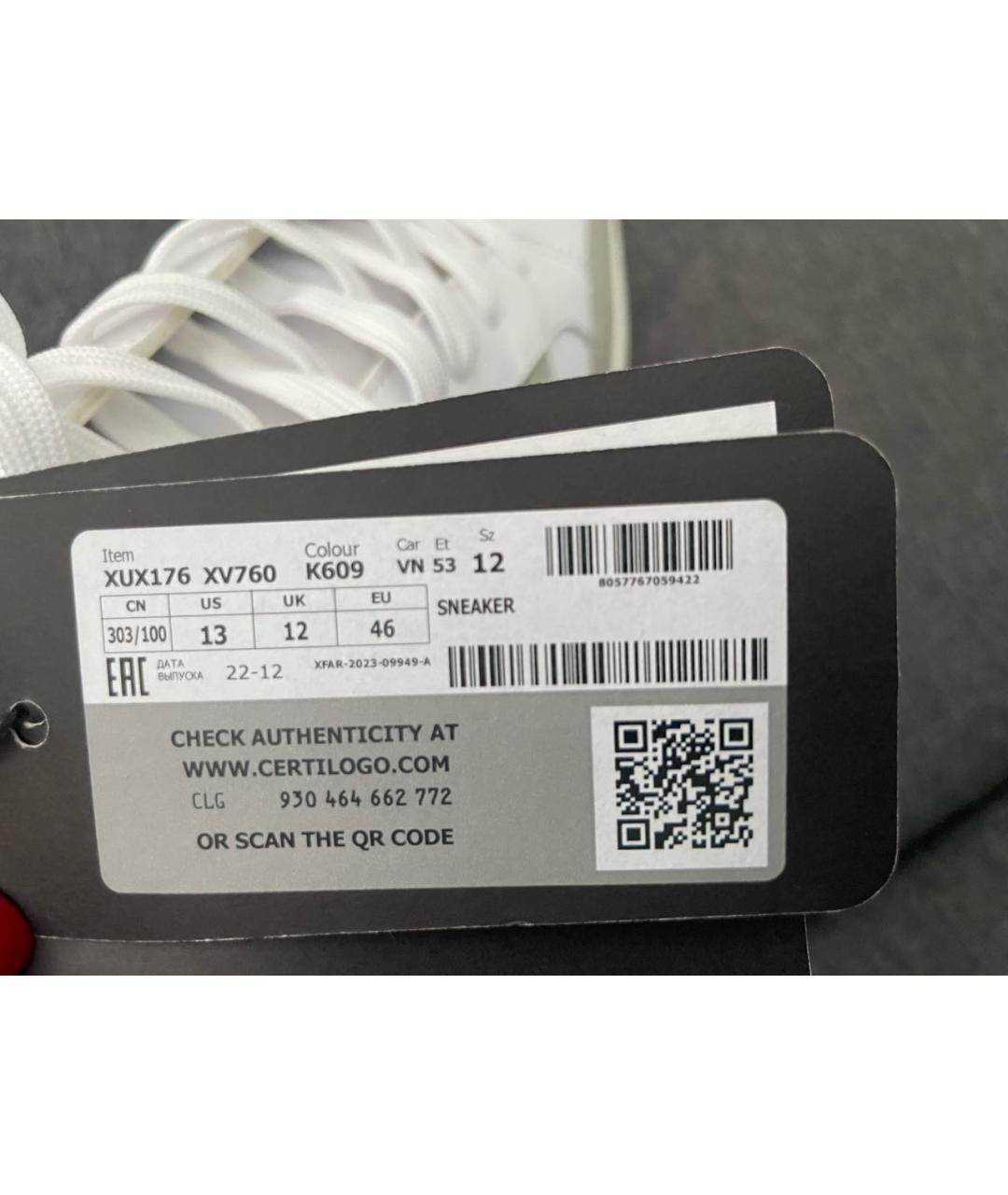 ARMANI EXCHANGE Белые низкие кроссовки / кеды, фото 5