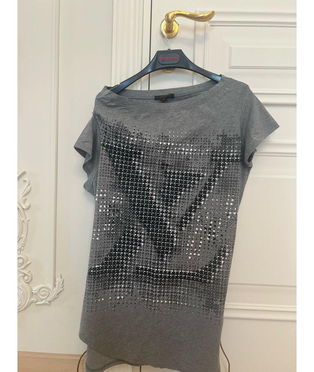 LOUIS VUITTON Серая хлопковая футболка, фото 2