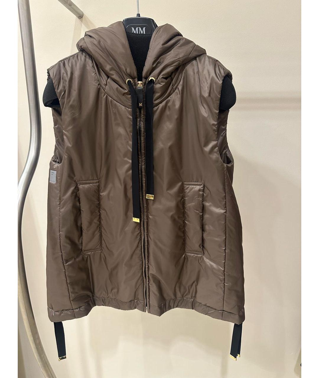 MAX MARA THE CUBE Коричневый полиэстеровый жилет, фото 2