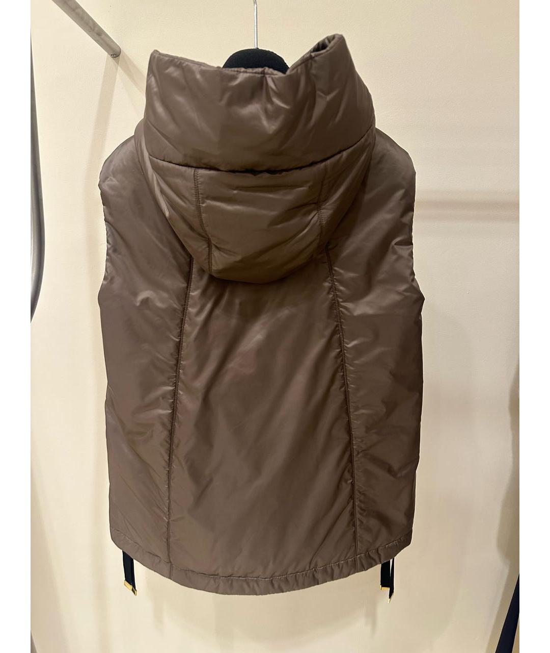 MAX MARA THE CUBE Коричневый полиэстеровый жилет, фото 3
