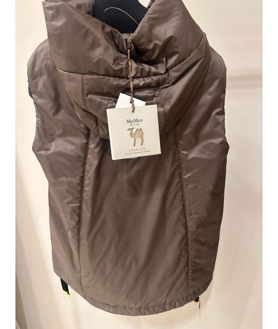 MAX MARA THE CUBE Коричневый полиэстеровый жилет, фото 4