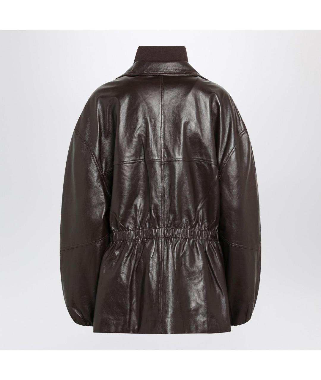 THE FRANKIE SHOP Бордовая кожаная куртка, фото 2