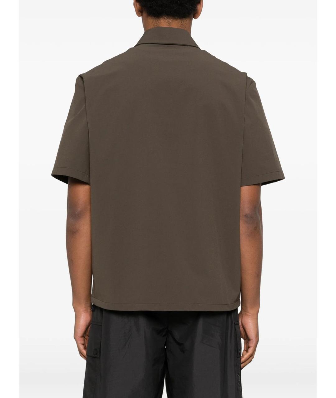 MONCLER Хаки поло с коротким рукавом, фото 5