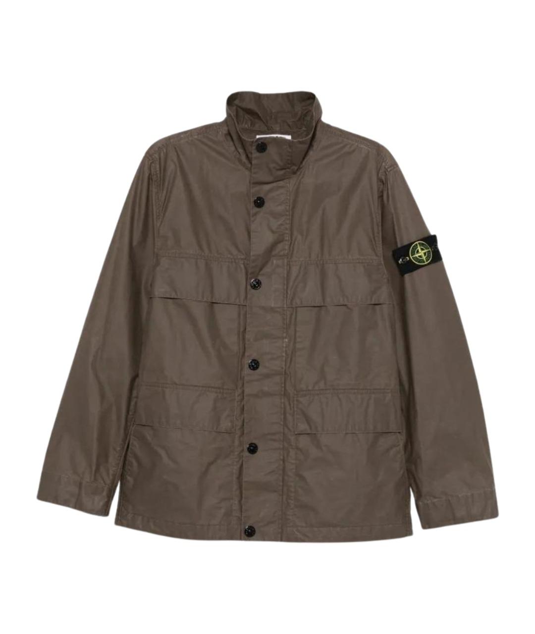 STONE ISLAND Хаки полиэстеровая куртка, фото 1