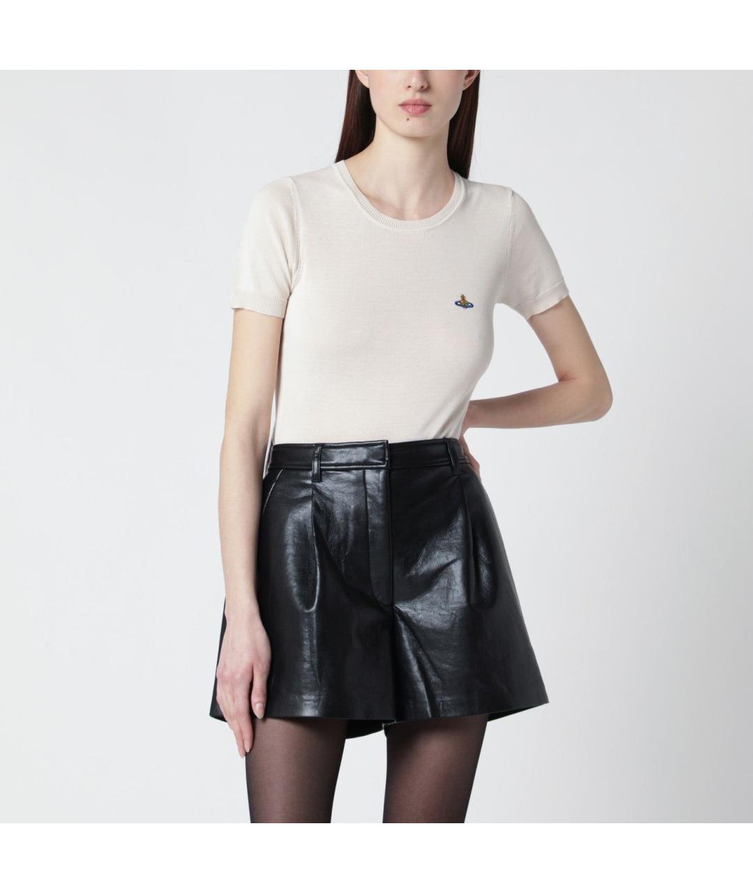 VIVIENNE WESTWOOD Бежевая хлопковая футболка, фото 3