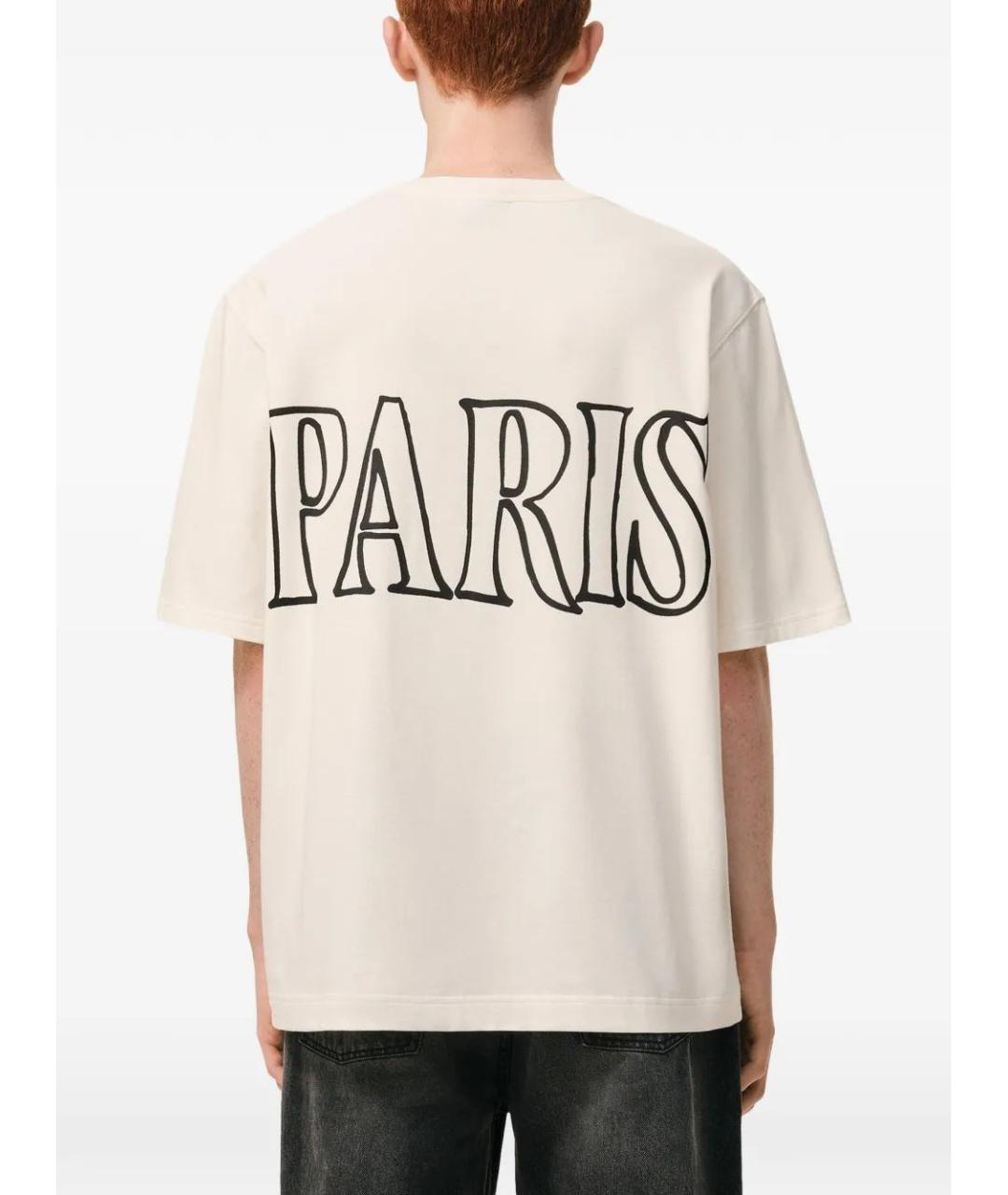 Ami Paris Бежевая хлопковая футболка, фото 3