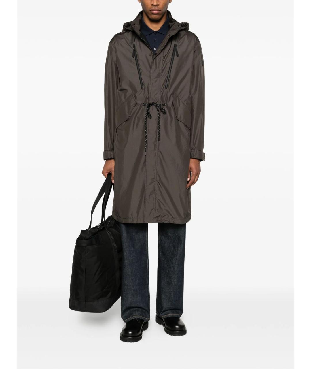 MONCLER Хаки полиамидовая парка, фото 3