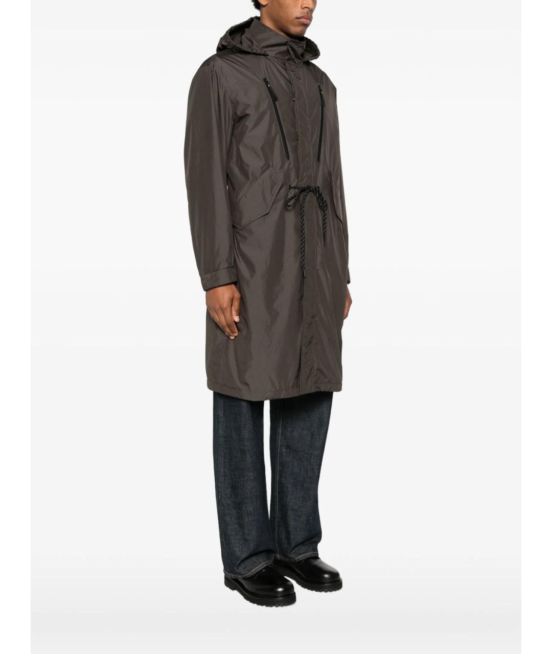 MONCLER Хаки полиамидовая парка, фото 5