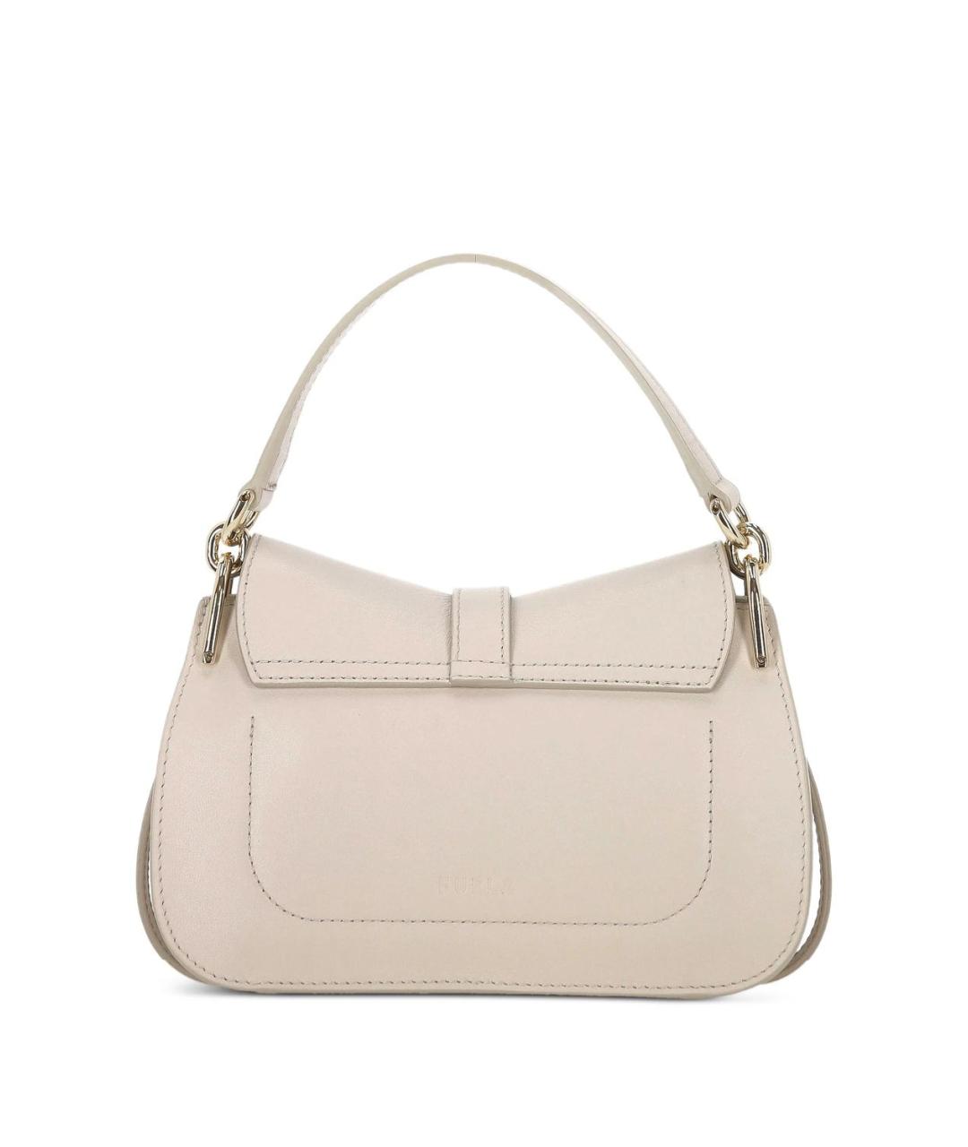 FURLA Бежевая кожаная сумка через плечо, фото 2