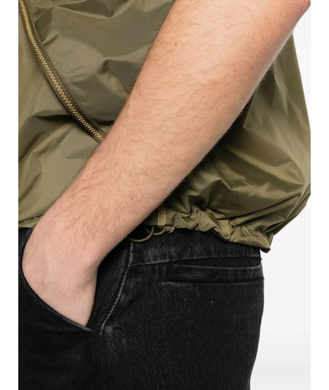 MONCLER Зеленый полиамидовый жилет, фото 5