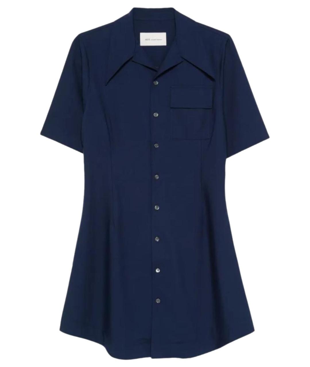 Ami Paris Синее шерстяное повседневное платье, фото 1