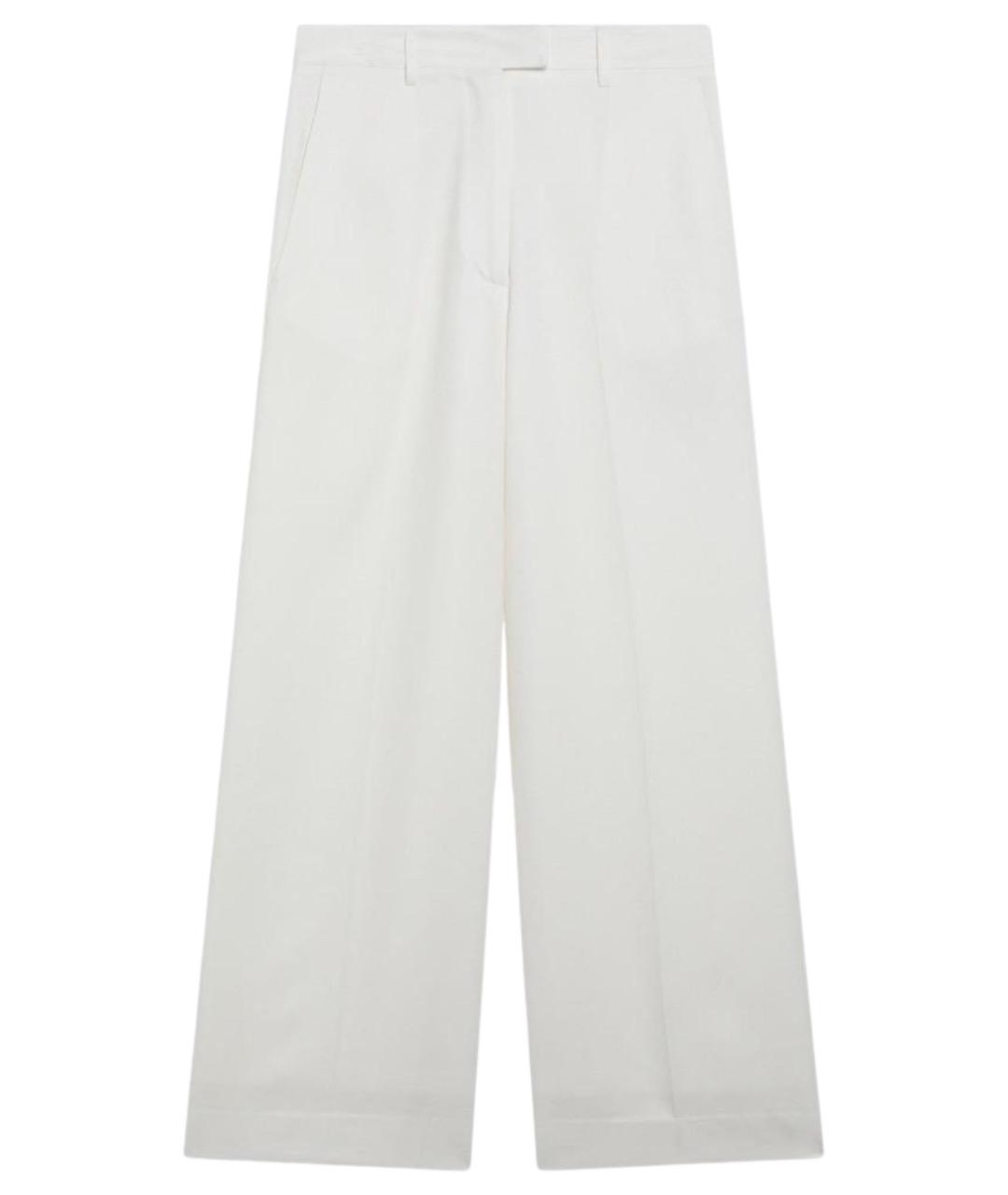 THE FRANKIE SHOP Белые шерстяные прямые брюки, фото 1