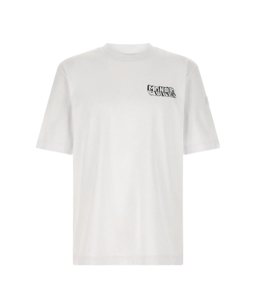MONCLER Белая хлопковая футболка, фото 1