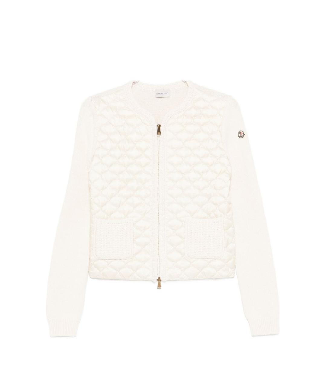 MONCLER Белая полиамидовая куртка, фото 1