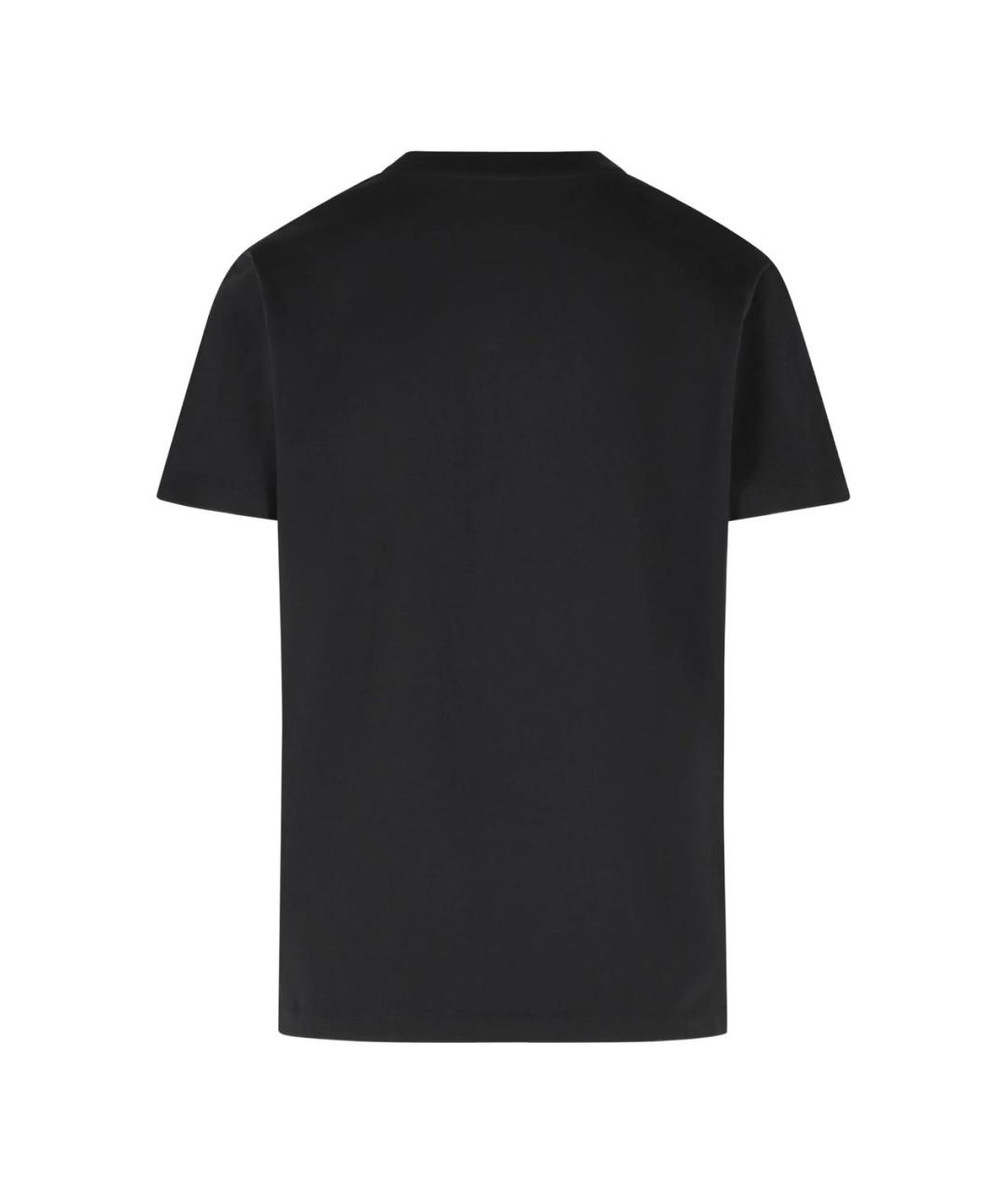 MONCLER Черная хлопковая футболка, фото 3