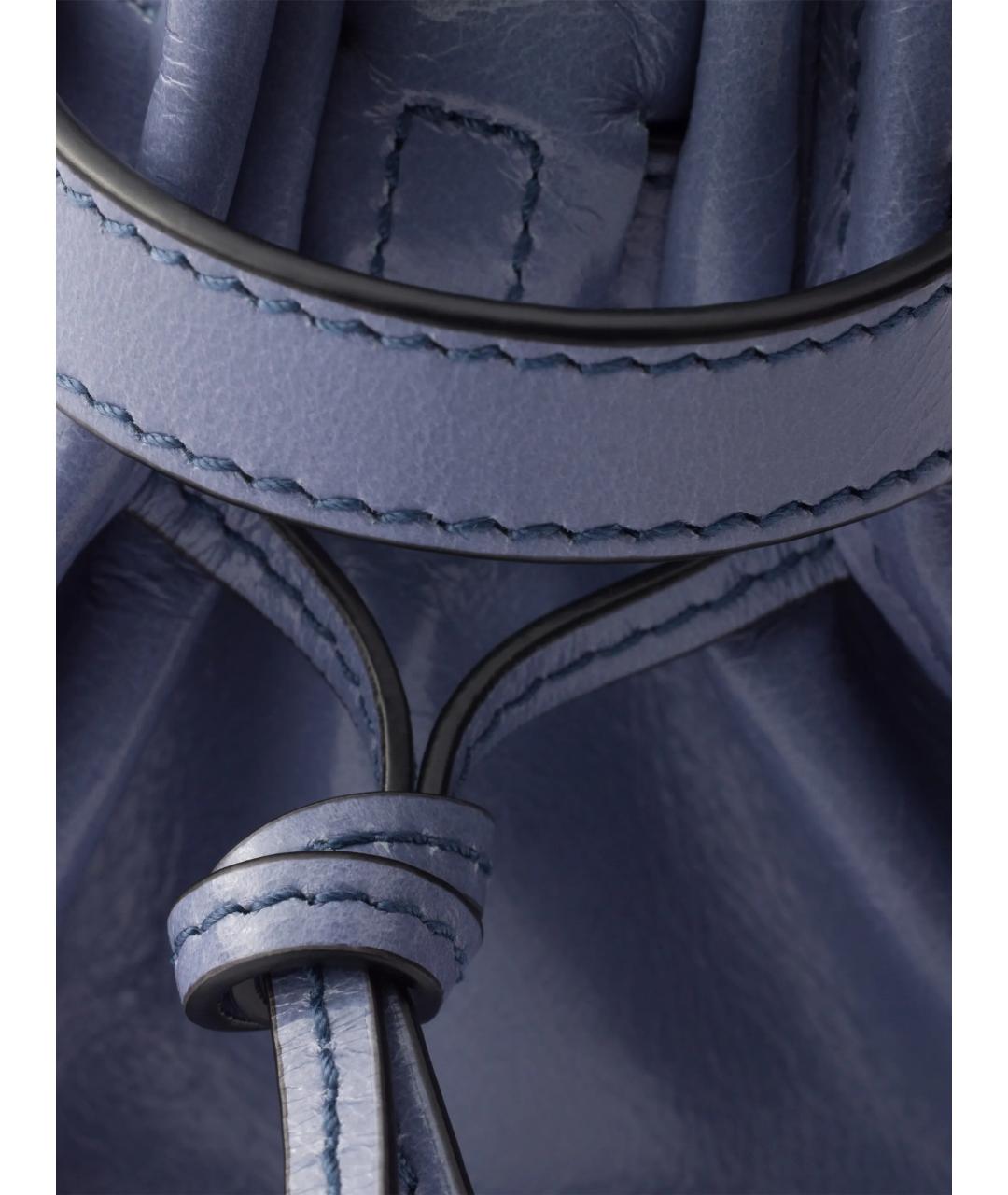 PRADA Синяя кожаная сумка тоут, фото 5