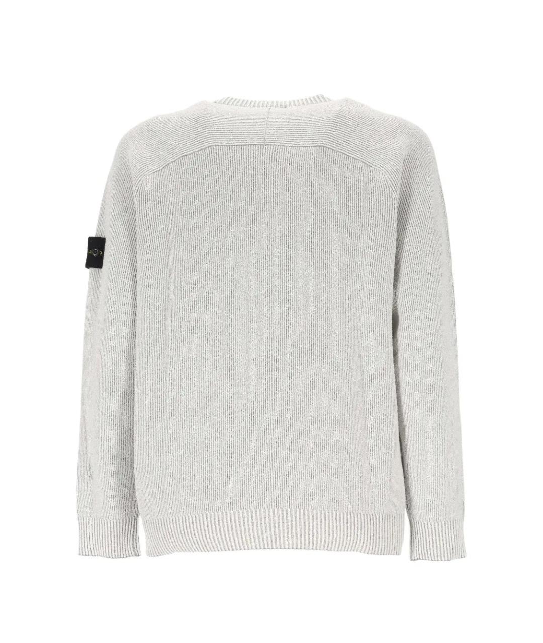 STONE ISLAND Серый хлопковый джемпер / свитер, фото 2