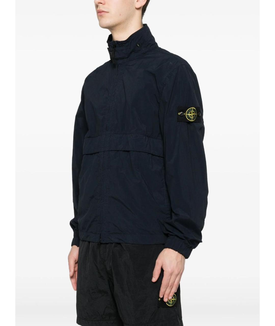 STONE ISLAND Темно-синяя полиамидовая куртка, фото 4
