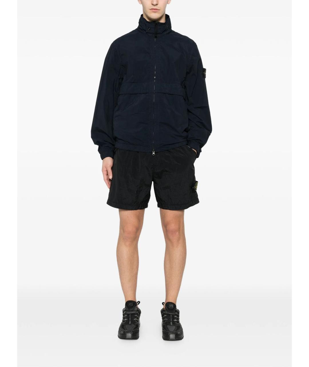 STONE ISLAND Темно-синяя полиамидовая куртка, фото 2