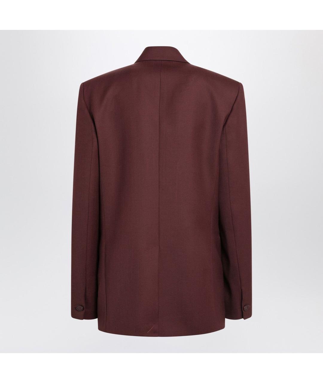 THE FRANKIE SHOP Бордовый шерстяной жакет/пиджак, фото 2