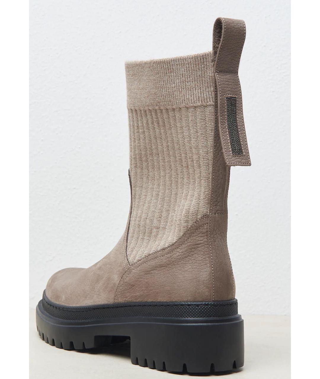 PESERICO Бежевые кожаные ботинки, фото 3