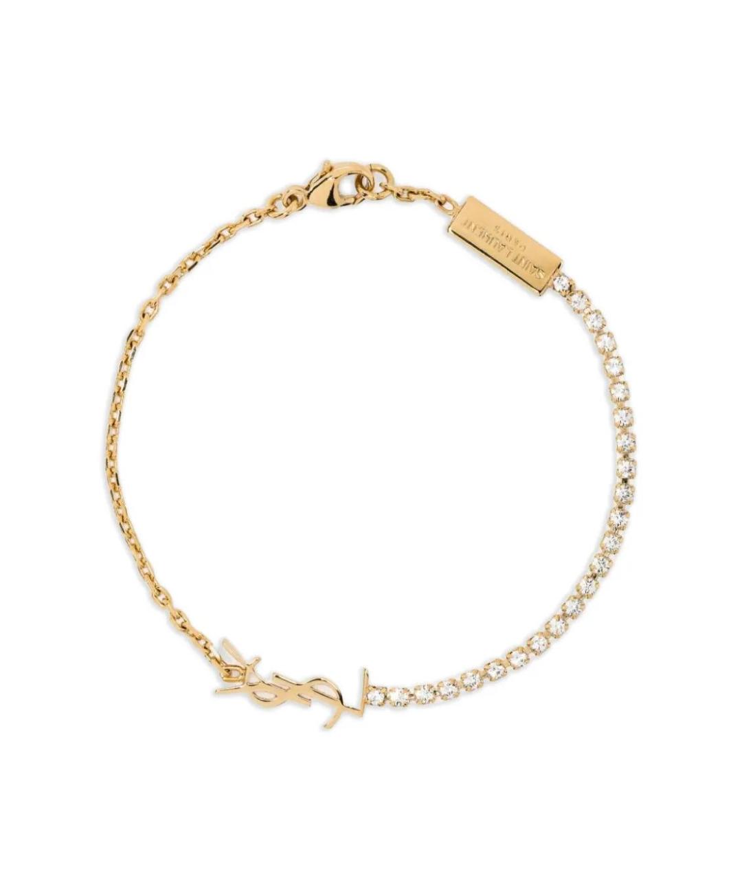 SAINT LAURENT Золотой металлический браслет, фото 1