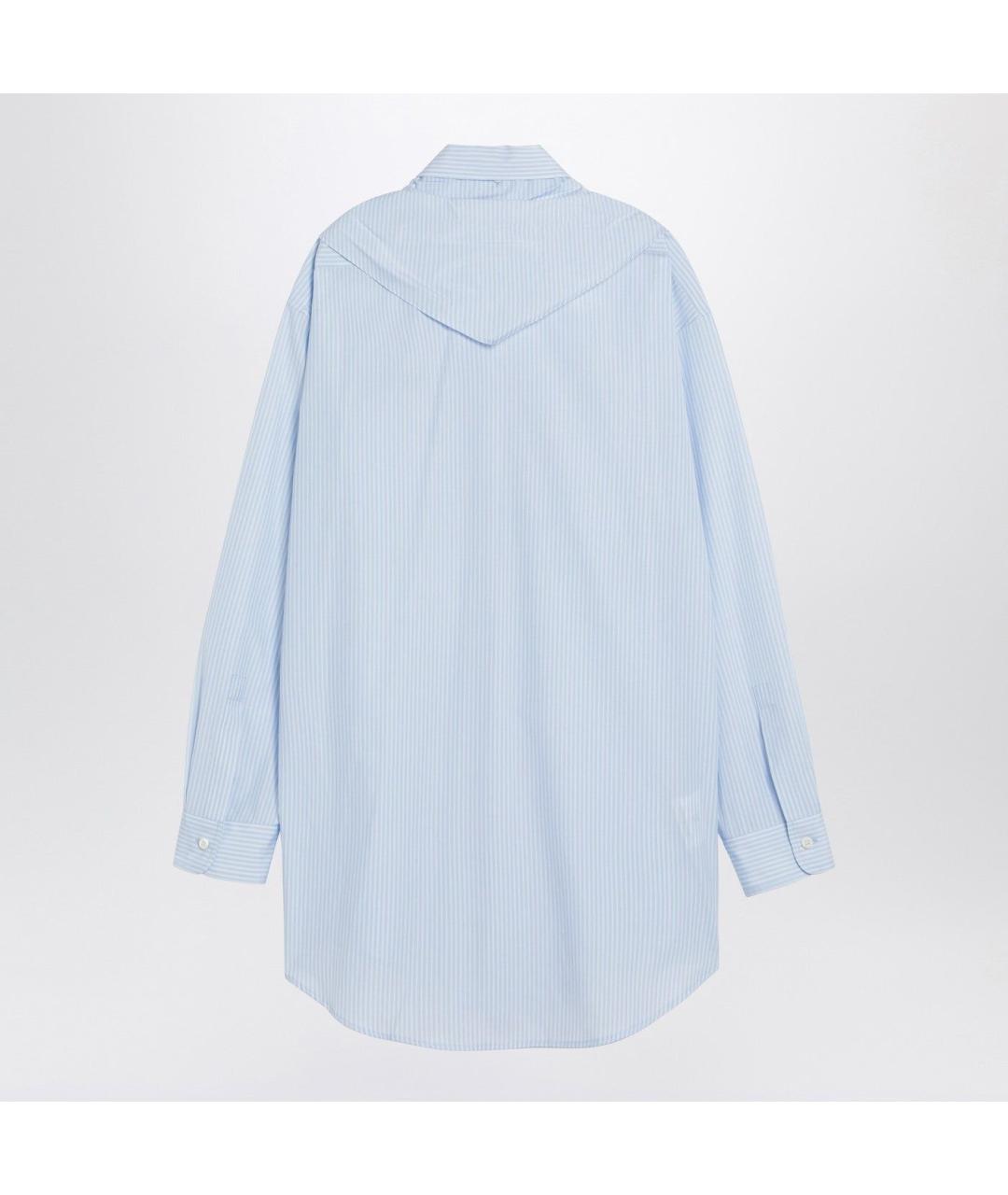 MIU MIU Голубая хлопковая рубашка, фото 2