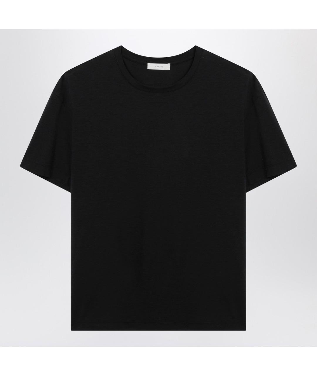 TOTEME Черная хлопковая футболка, фото 3
