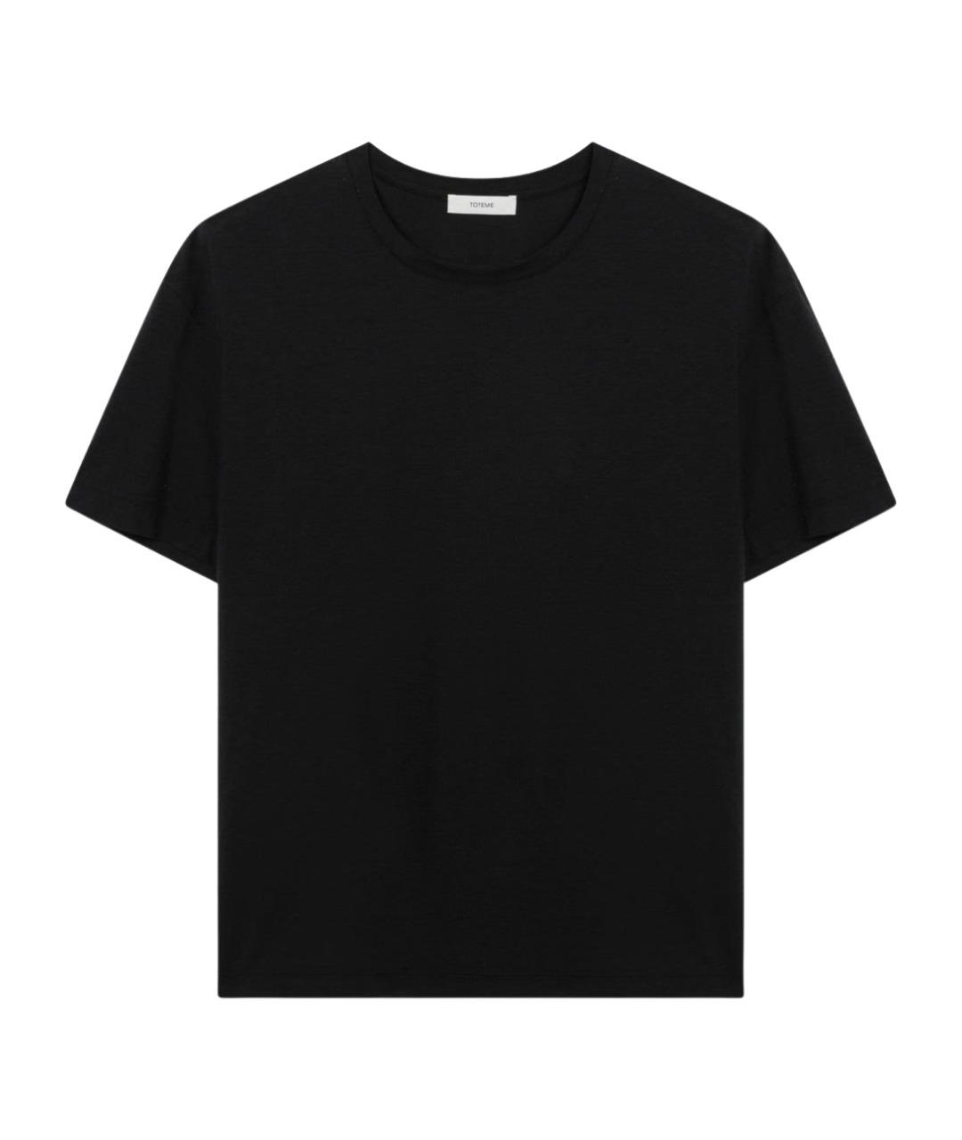TOTEME Черная хлопковая футболка, фото 1