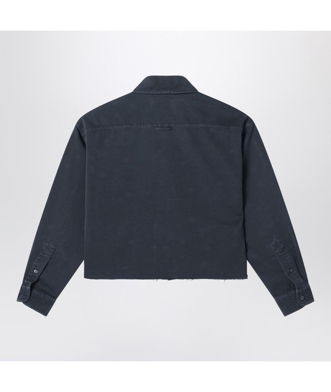 MIU MIU Антрацитовая хлопковая рубашка, фото 2