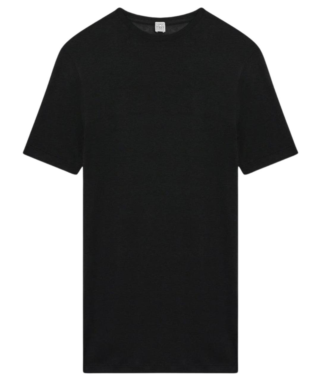 TOTEME Черная вискозная футболка, фото 1