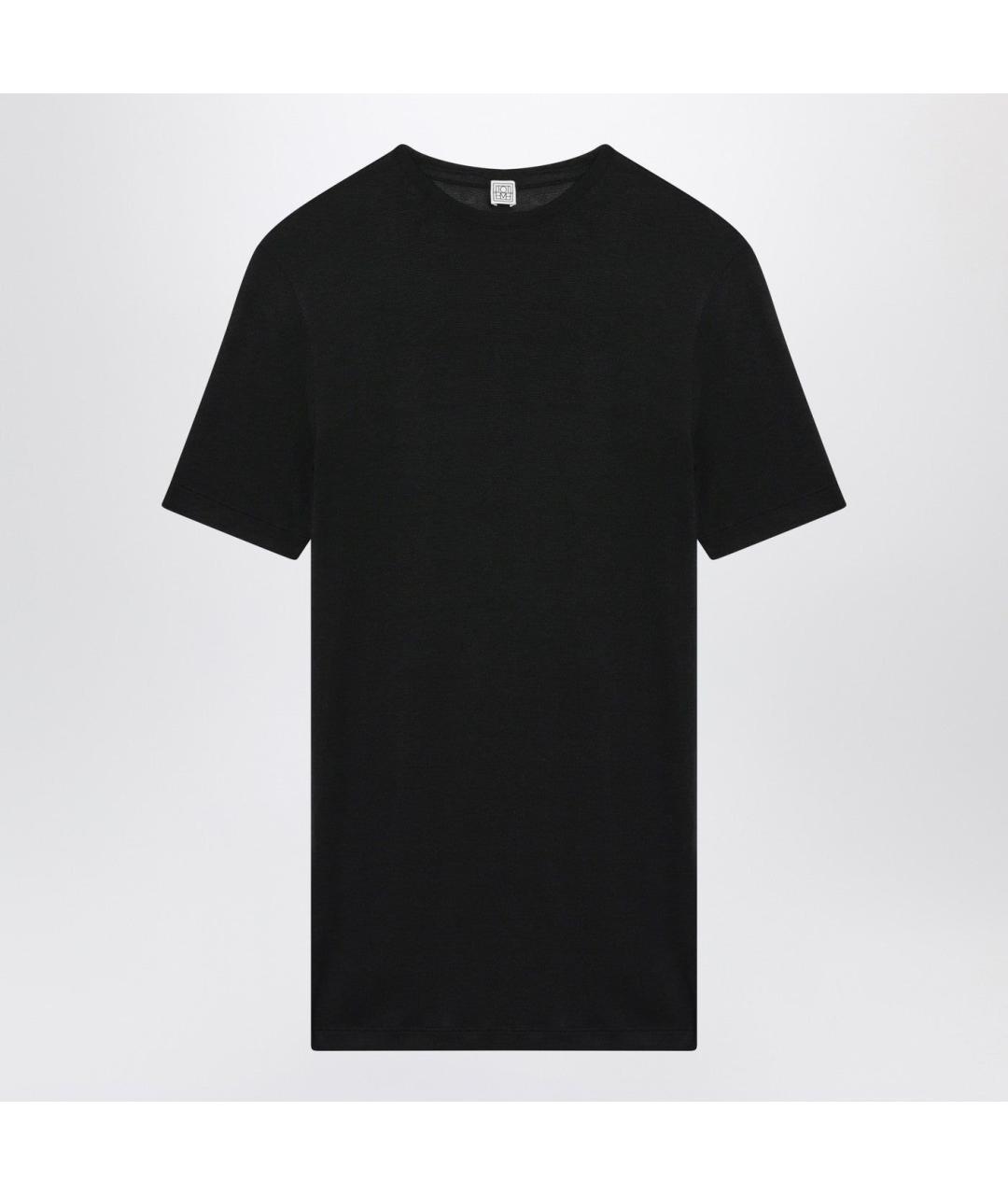 TOTEME Черная вискозная футболка, фото 3