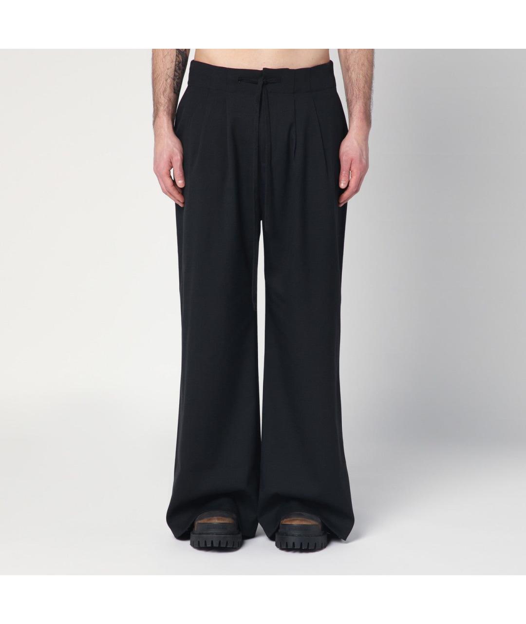 entire studios Черные шерстяные повседневные брюки, фото 3