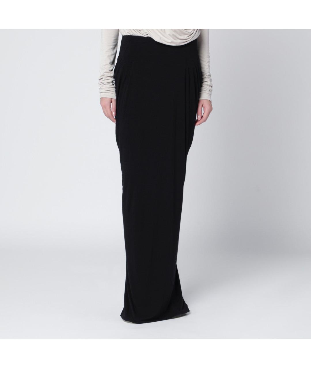 entire studios Черная вискозная юбка миди, фото 3
