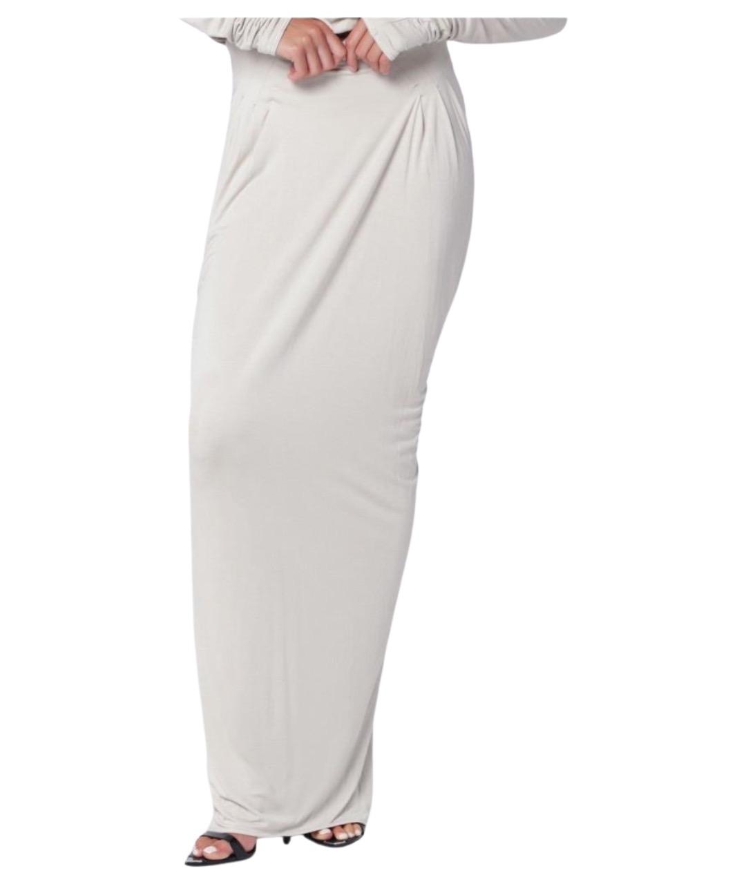 entire studios Бежевая вискозная юбка миди, фото 1