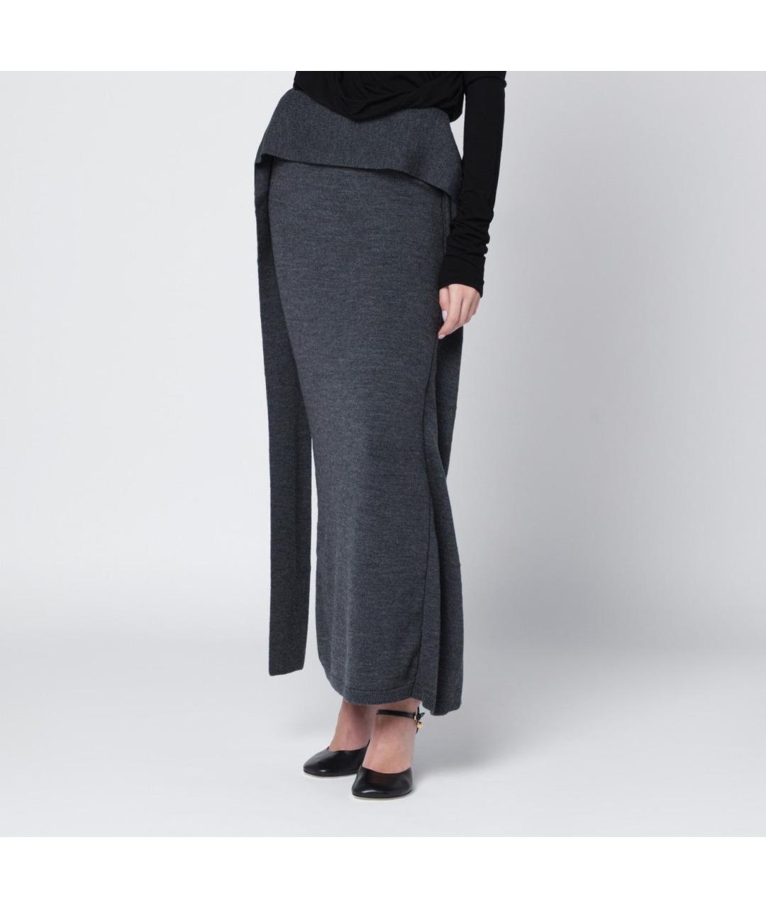 entire studios Серая шерстяная юбка миди, фото 3