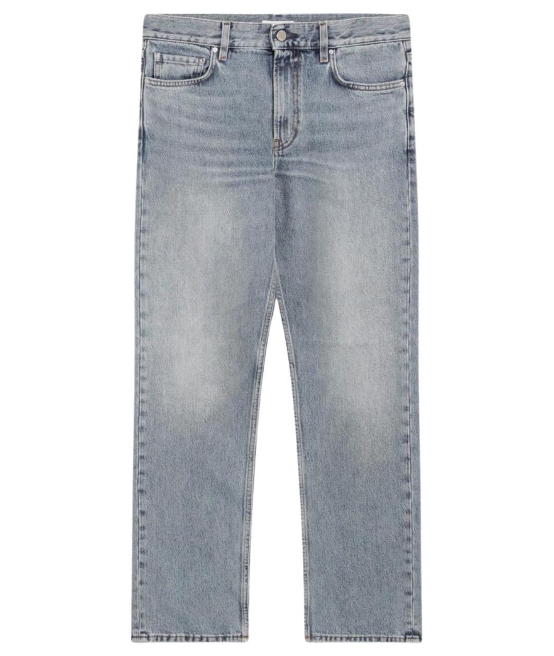 TOTEME Голубые хлопковые прямые джинсы, фото 1
