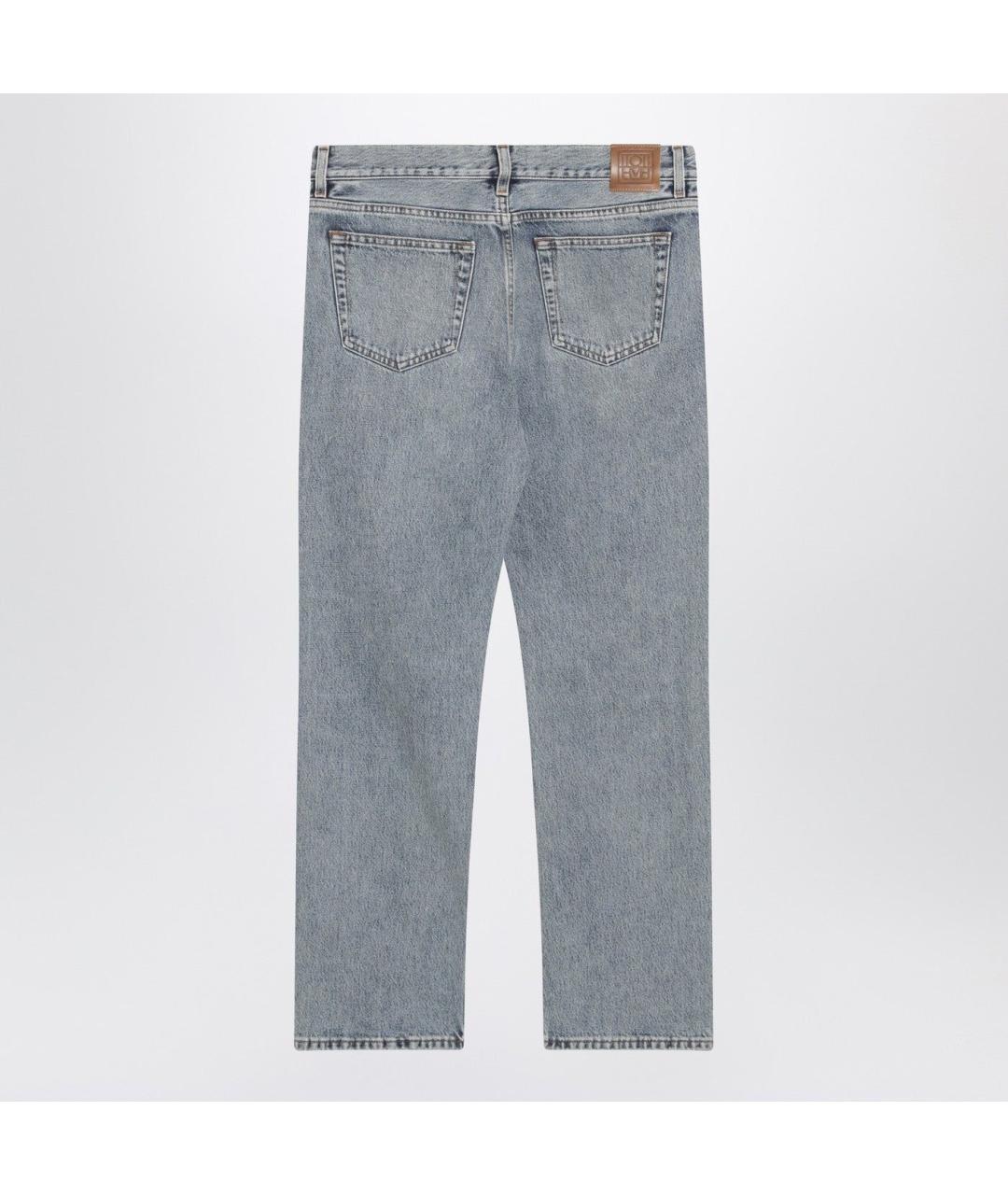 TOTEME Голубые хлопковые прямые джинсы, фото 2