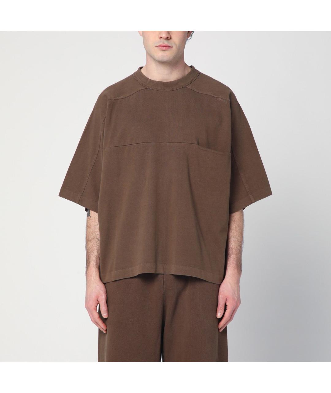 entire studios Коричневая хлопковая футболка, фото 3