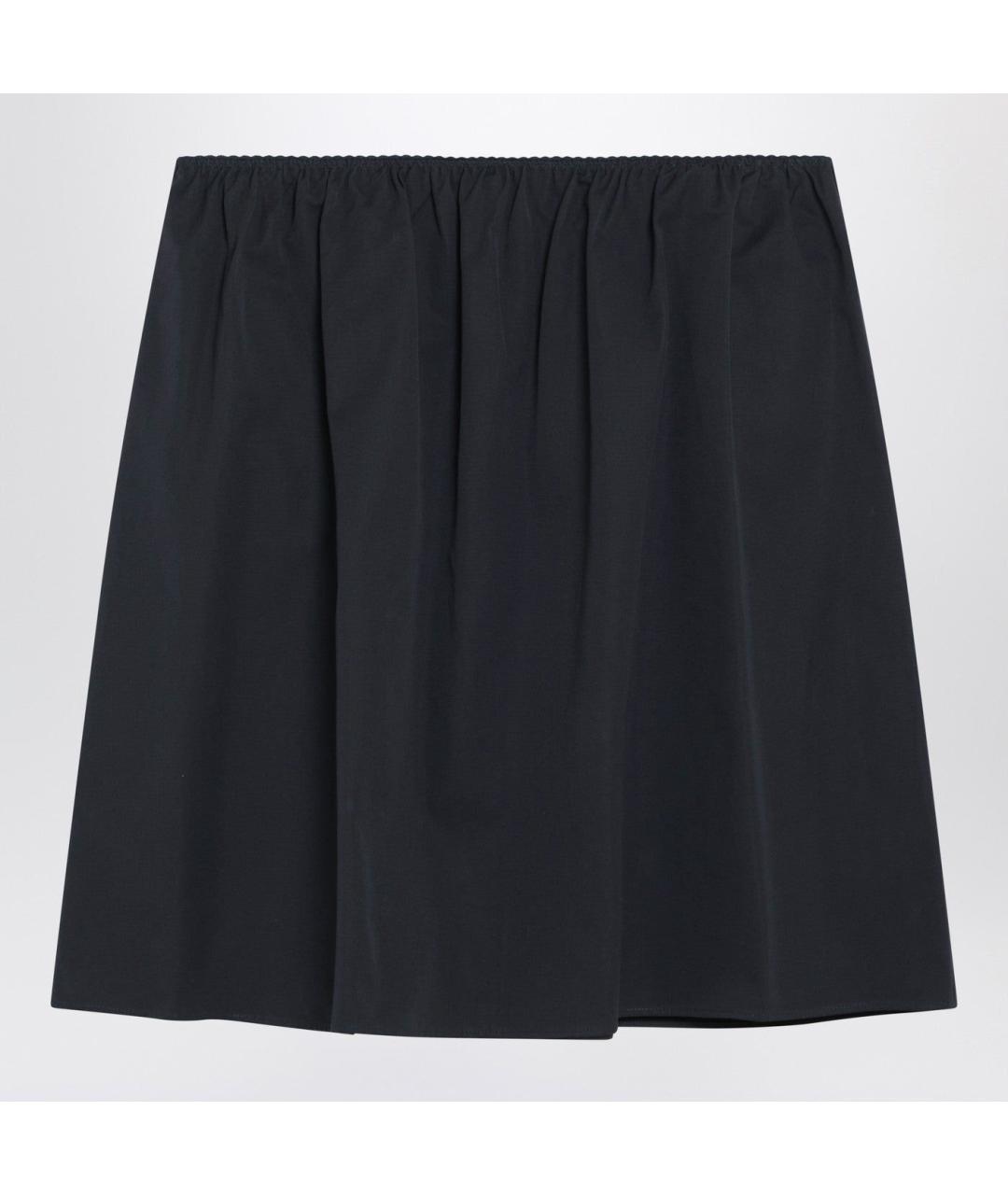 MIU MIU Серая хлопковая юбка мини, фото 2