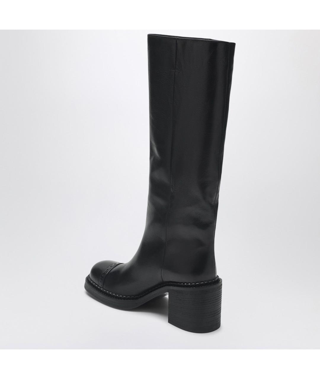 MIU MIU Черные кожаные сапоги, фото 2