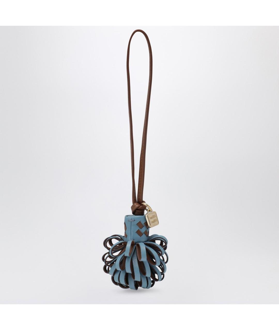 MIU MIU Коричневый брелок, фото 3