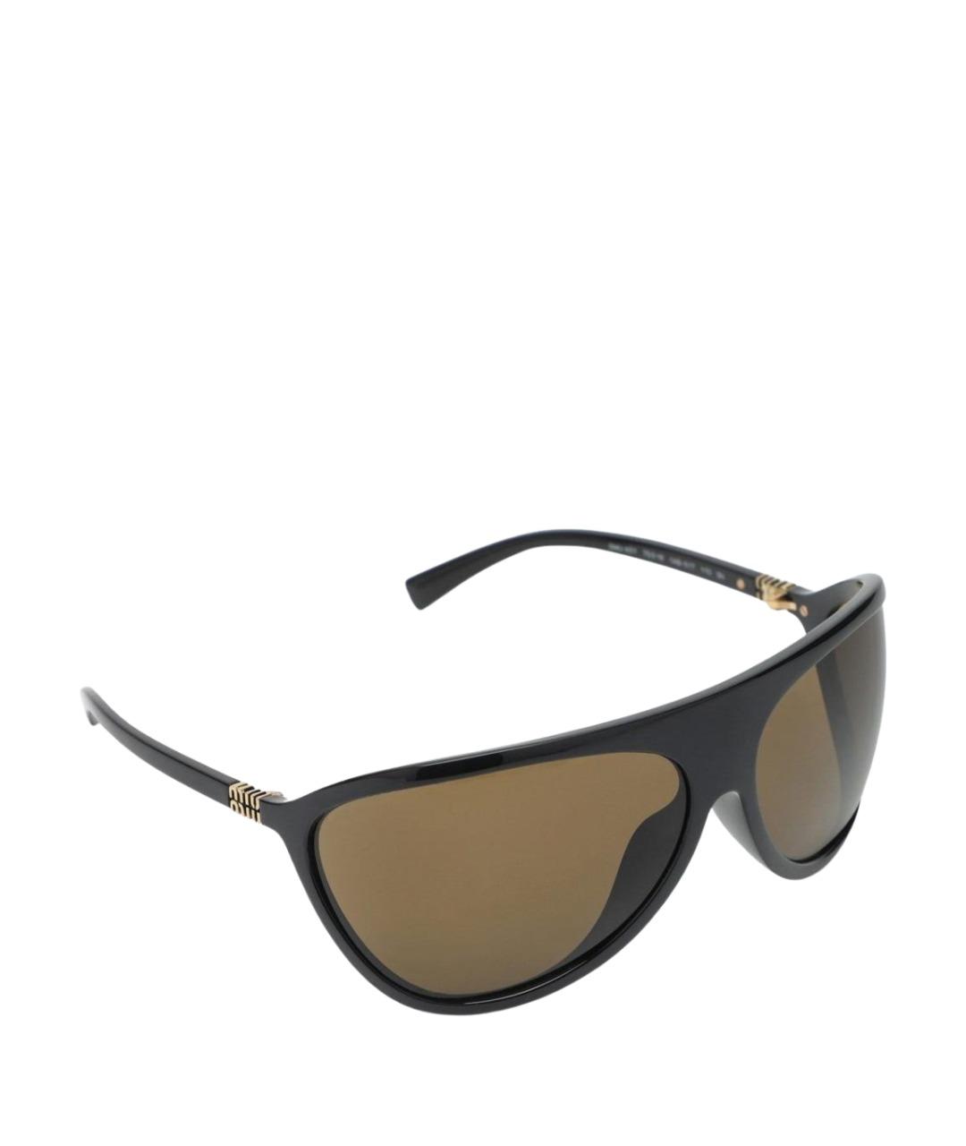 MIU MIU Черные пластиковые солнцезащитные очки, фото 1